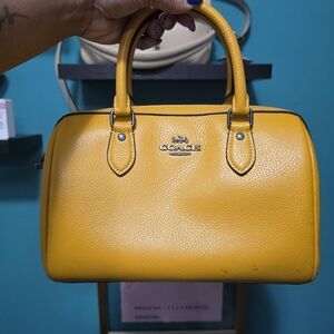Coach Yellow Leather Dome Satchel